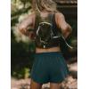 image:imageLASLULU Womens Running Shorts High Waisted Contrast Color Biker Athletic Workout Summer Gym Shorts Quick Dry with Zip PocketGreen