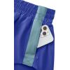 image:imageLASLULU Womens Running Shorts Contrast Color Biker Athletic Workout Summer Gym Shorts Quick Dry with Zip PocketKlein Blue