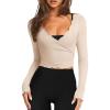 image:imageLASLULU Womens Tie Front Wrap Tops Long Sleeve Bolero Shrugs Crop Cardigan Yoga Ballet Cover up Tops Pilates OutfitsApricot