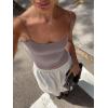 image:imageLASLULU Sports Bras for Women Square Neck Padded Adjustable Spaghetti Strap Backless Sleeveless Workout Long Tank TopsDeep Grey