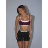 image:imageLASLULU Womens Double Layered Sports Bra Adjustable Spaghetti Straps Sexy Scoop Neck Wireless Padded Workout Yoga Crop TopsBurgundy