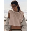 image:imageLASLULU Womens Athletic Open Back Short Sleeve TShirtApricot