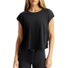 image:imageLASLULU Womens Athletic Open Back Short Sleeve TShirtBlack
