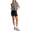 image:imageLASLULU Womens Athletic Open Back Short Sleeve TShirtGrey