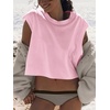 image:imageLASLULU Womens Athletic Open Back Short Sleeve TShirtLight Pink