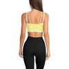 image:imageLASLULU Womens Double Layered Sports Bra Adjustable Spaghetti Straps Sexy Scoop Neck Wireless Padded Workout Yoga Crop TopsButter Yellow