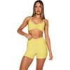 image:imageLASLULU Womens Sports Bra Sexy Spaghetti Strap Backless Bra Workout Gym Yoga Bras Tops Padded Sport BrasLemon Yellow