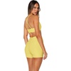 image:imageLASLULU Womens Sports Bra Sexy Spaghetti Strap Backless Bra Workout Gym Yoga Bras Tops Padded Sport BrasLemon Yellow