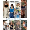 image:imageLASLULU Womens Sport Bras Long Line Workout Yoga Gym Athletic Tops Clothes Shirts Camisole Padded Crop Tank TopsForest Green
