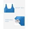 image:imageLASLULU Womens Sport Bras Long Line Workout Yoga Gym Athletic Tops Clothes Shirts Camisole Padded Crop Tank TopsHazy Liac