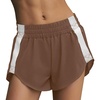 image:imageLASLULU Womens Running Shorts Contrast Color Biker Athletic Workout Summer Gym Shorts Quick Dry with Zip PocketBrown