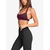 image:imageLASLULU Womens Halter Sports Bras Scoop Neck Workout Tops Padded BacklessBurgundy