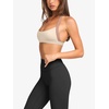 image:imageLASLULU Womens Halter Sports Bras Scoop Neck Workout Tops Padded BacklessChampagne