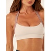 image:imageLASLULU Womens Halter Sports Bras Scoop Neck Workout Tops Padded BacklessChampagne