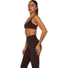 image:imageLASLULU Womens Sexy Sports Bra Padded Strappy Back Gym Bra Adjustable  Cute Halter Criss Cross Back Micro Sport BraRuched DecorLow ImpactAthletic Activewear Topsfor Workout Yoga Pilates GymEspresso