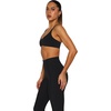 image:imageLASLULU Womens Sexy Sports Bra Padded Strappy Back Gym Bra Adjustable  Cute Halter Criss Cross Back Micro Sport BraRuched DecorLow ImpactAthletic Activewear Topsfor Workout Yoga Pilates GymBlack