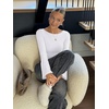 image:imageLASLULU Womens Bell Long Sleeve Top Boat Neck Shirts XSXL  Flare SleeveSlim Fitted Basic TopCropGoing Out TopsWorkoutAthleticYoga2026 TrendyY2KCasualCute Fall Winter TopWhite