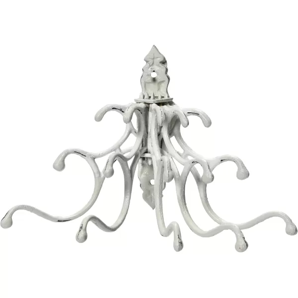 Creative CoOp Antique Cast Iron Wall Hooks in Rust FinishWhite