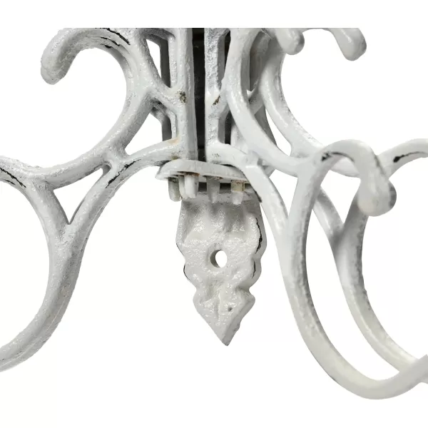 Creative CoOp Antique Cast Iron Wall Hooks in Rust FinishWhite