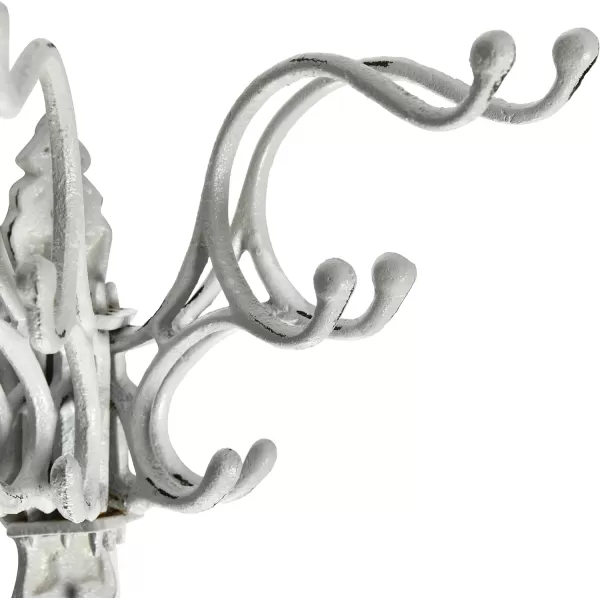 Creative CoOp Antique Cast Iron Wall Hooks in Rust FinishWhite