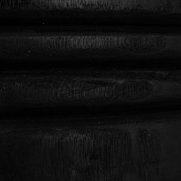 Creative CoOp Boho HandCarved Paulownia Wood Stool NaturalBlack