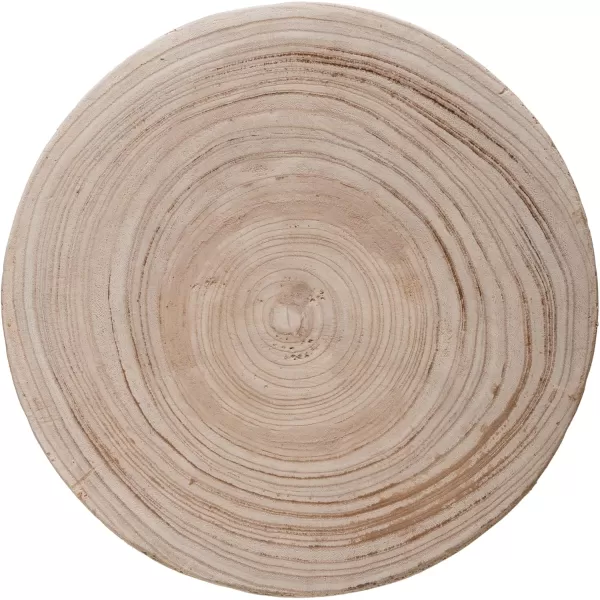 Creative CoOp Boho HandCarved Paulownia Wood Stool NaturalNatural
