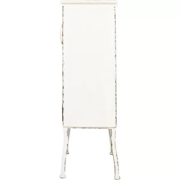Creative CoOp Metal Cabinet with 3 DrawersDistressed White