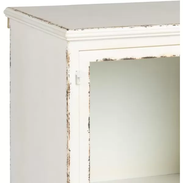 Creative CoOp Metal Cabinet with 3 DrawersDistressed White