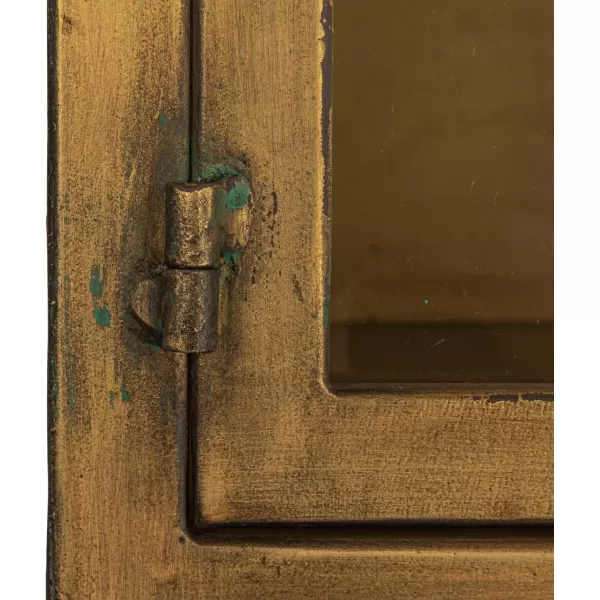 Creative CoOp Metal Cabinet with 3 DrawersGold