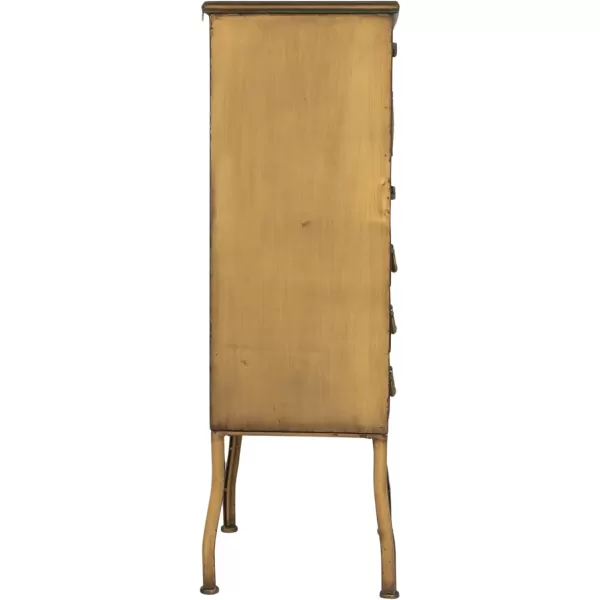 Creative CoOp Metal Cabinet with 3 DrawersGold