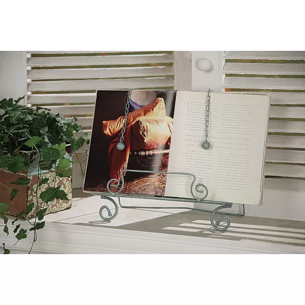 Creative CoOp Metal Cookbook Holder Blue