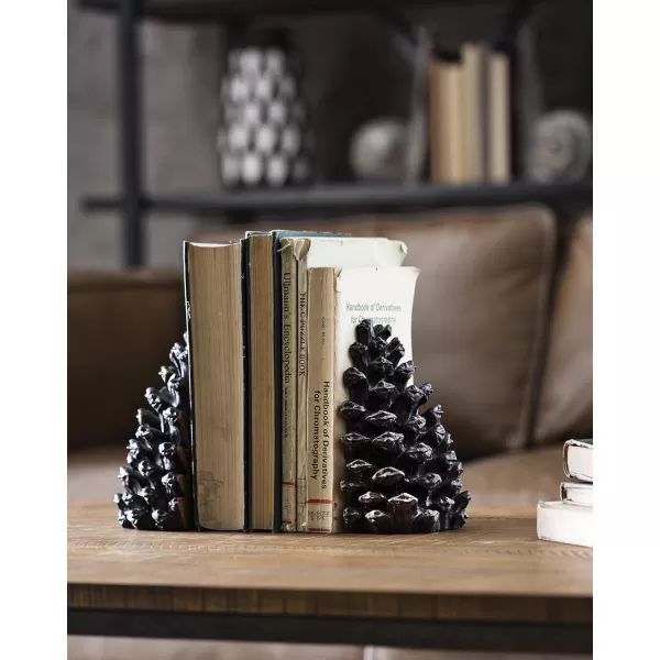 Creative CoOp Pinecone Shaped Resin Bookends Set of 2 PiecesBronze