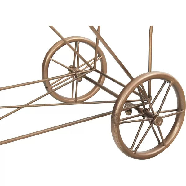 Creative Coop Vintage Metal Laundry Basket with Wheels 25quot x 15quot x 26 34quot W x D x HCopper