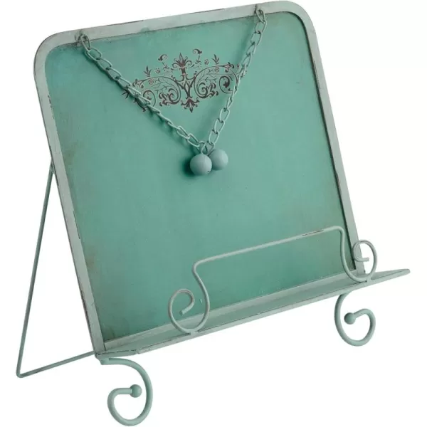 Creative CoOp Metal Cookbook Holder Blue