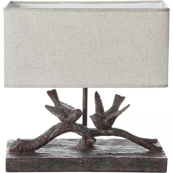 Creative CoOp Rustic Bird Lamp with Rectangle ShadeBronze
