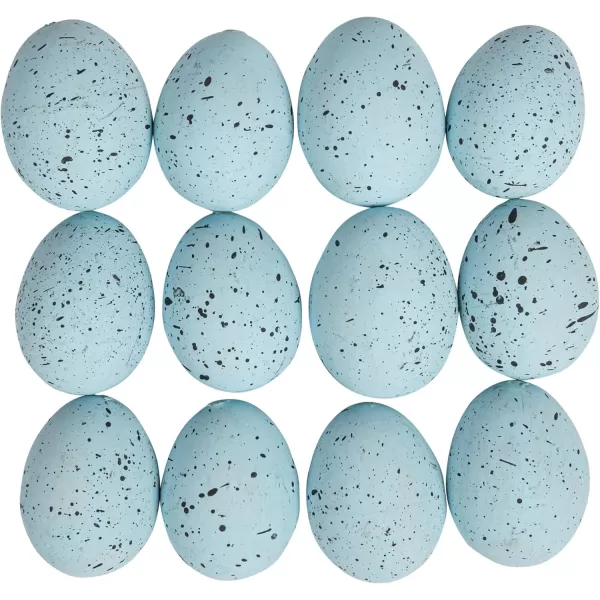 Creative CoOp Boxed Set of 12 Blue Speckled Ceramic Robin Eggs