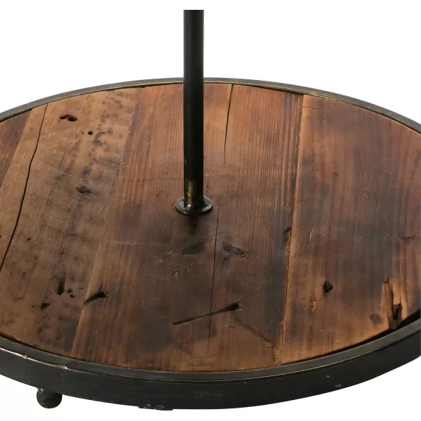Creative CoOp Decorative Wood ampamp Metal 2Tier Tray Natural