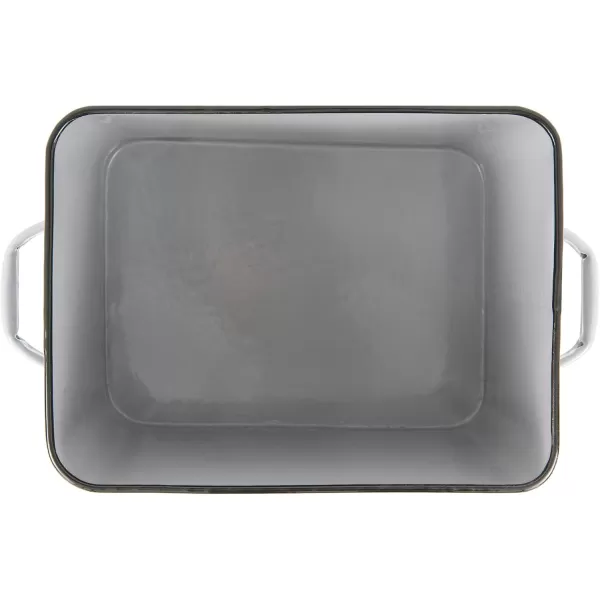 Creative CoOp Distressed White Bread Box with LidGrey