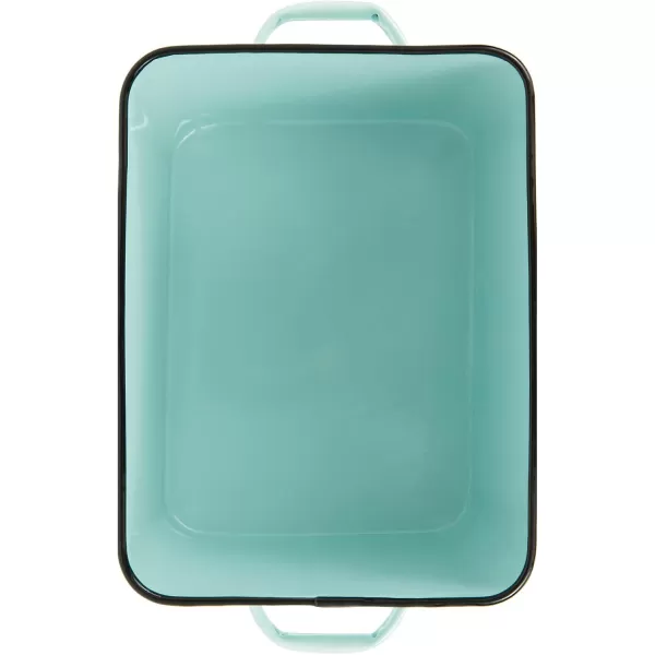 Creative CoOp Distressed White Bread Box with LidLight Blue
