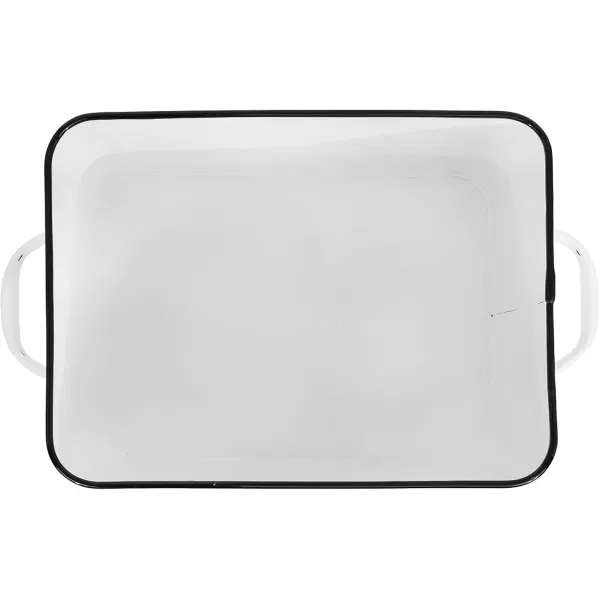 Creative CoOp Distressed White Bread Box with LidWhiteBlack