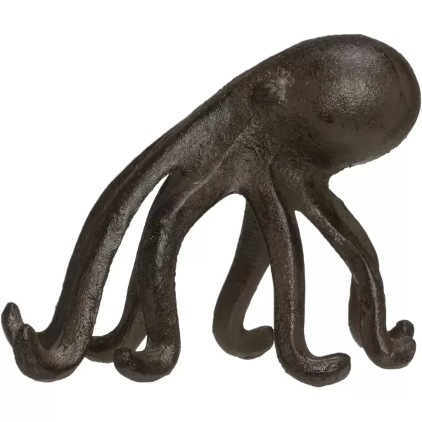 Creative CoOp Eclectic Cast Iron Octopus Figurine PhoneTablet Holder Dark BrownBronze