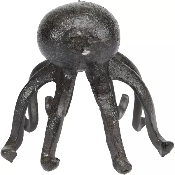 Creative CoOp Eclectic Cast Iron Octopus Figurine PhoneTablet Holder Dark BrownBronze
