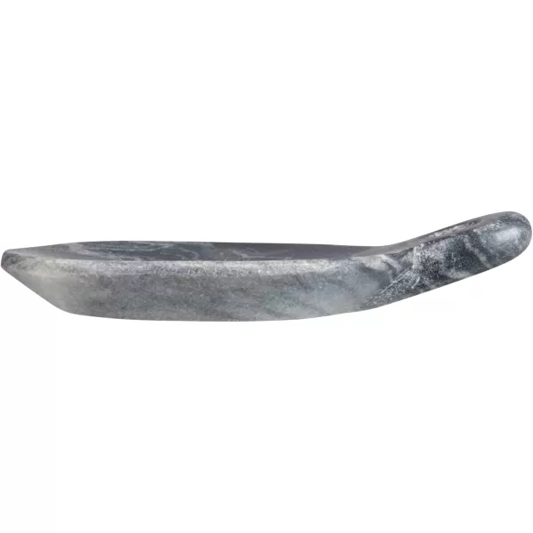Creative CoOp HandCarved Marble Handle Grey Dish 6quotGray