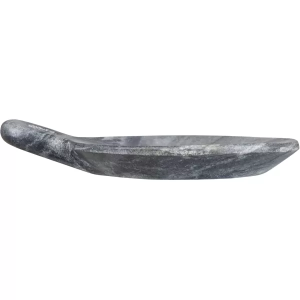 Creative CoOp HandCarved Marble Handle Grey Dish 6quotGray