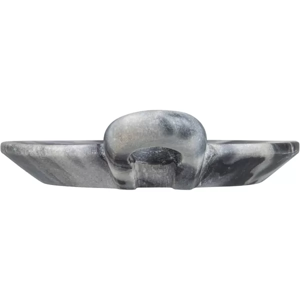 Creative CoOp HandCarved Marble Handle Grey Dish 6quotGray