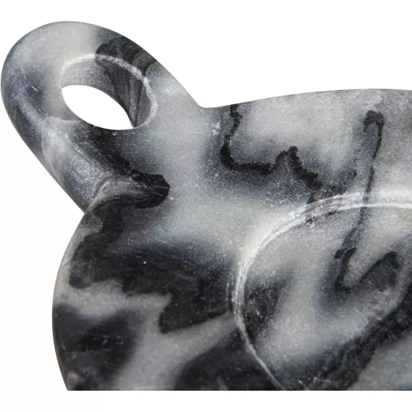 Creative CoOp HandCarved Marble Handle Grey Dish 6quotGray