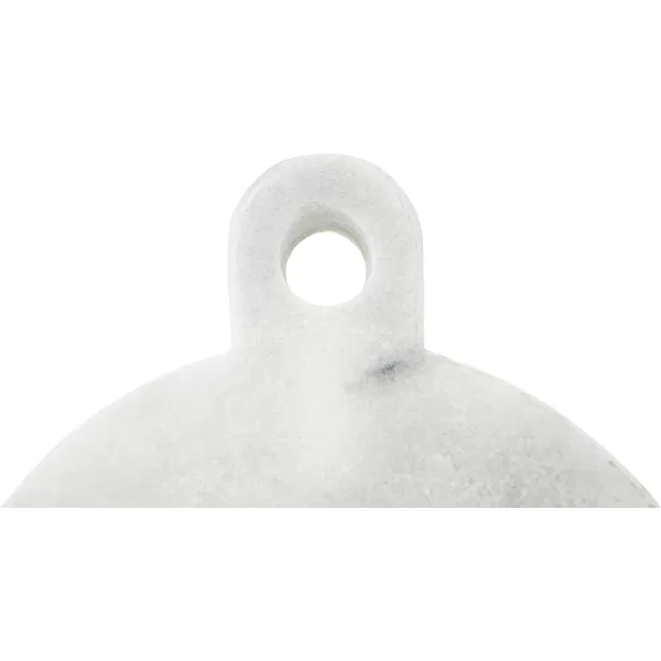 Creative CoOp HandCarved Marble Handle Grey Dish 6quotWhite