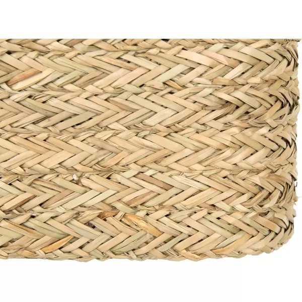 Creative CoOp Handwoven Seagrass Wall Mount Baskets with Handles Set of 2 Sizes Natural