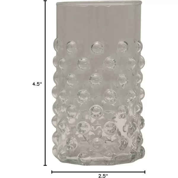 Creative CoOp Hobnail Drinking Glass Clear