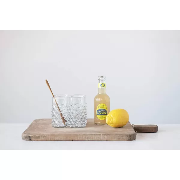 Creative CoOp Hobnail Drinking Glass Clear
